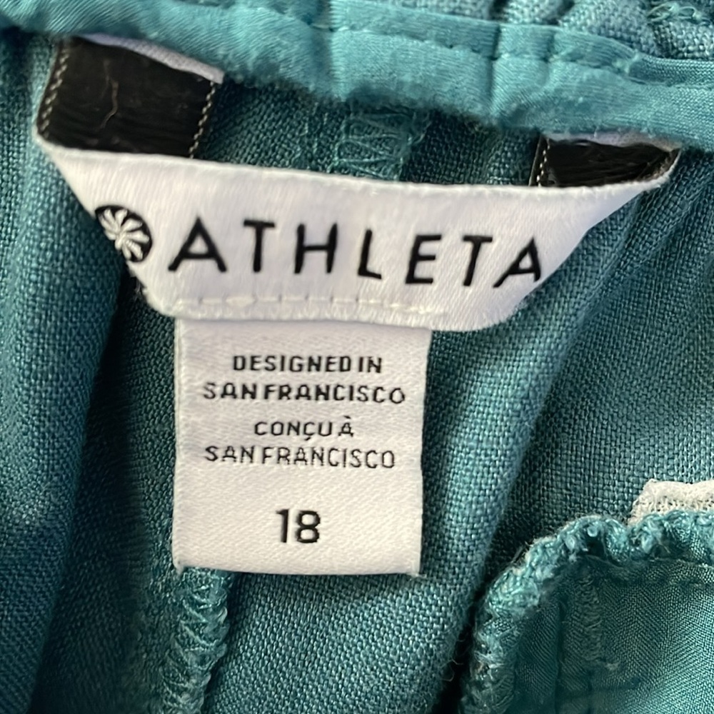 ATHLETA PLAYA LINEN WIDE LEG CROP PANT - Picture 10 of 10
